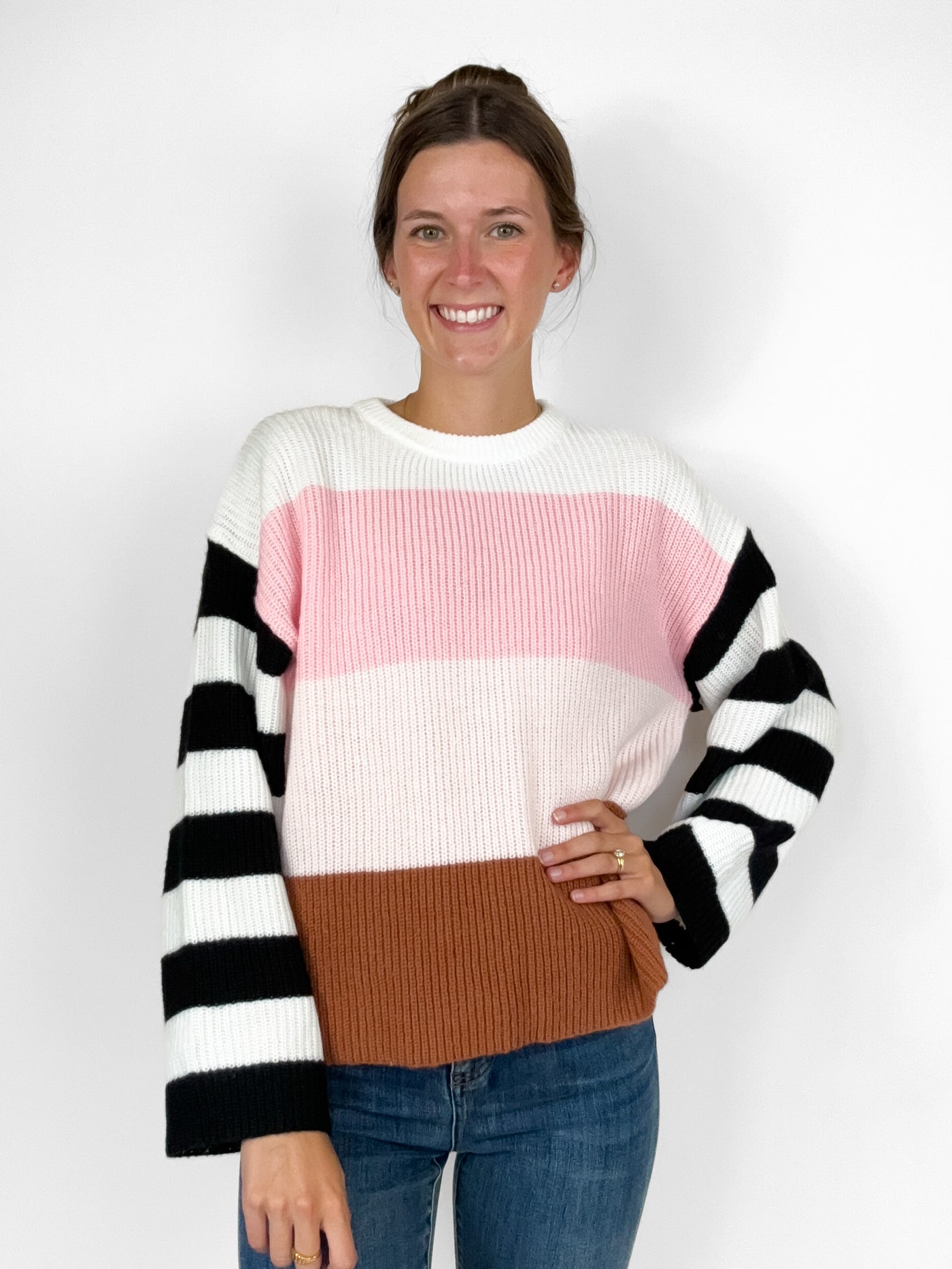 Colorblock Striped Sweater