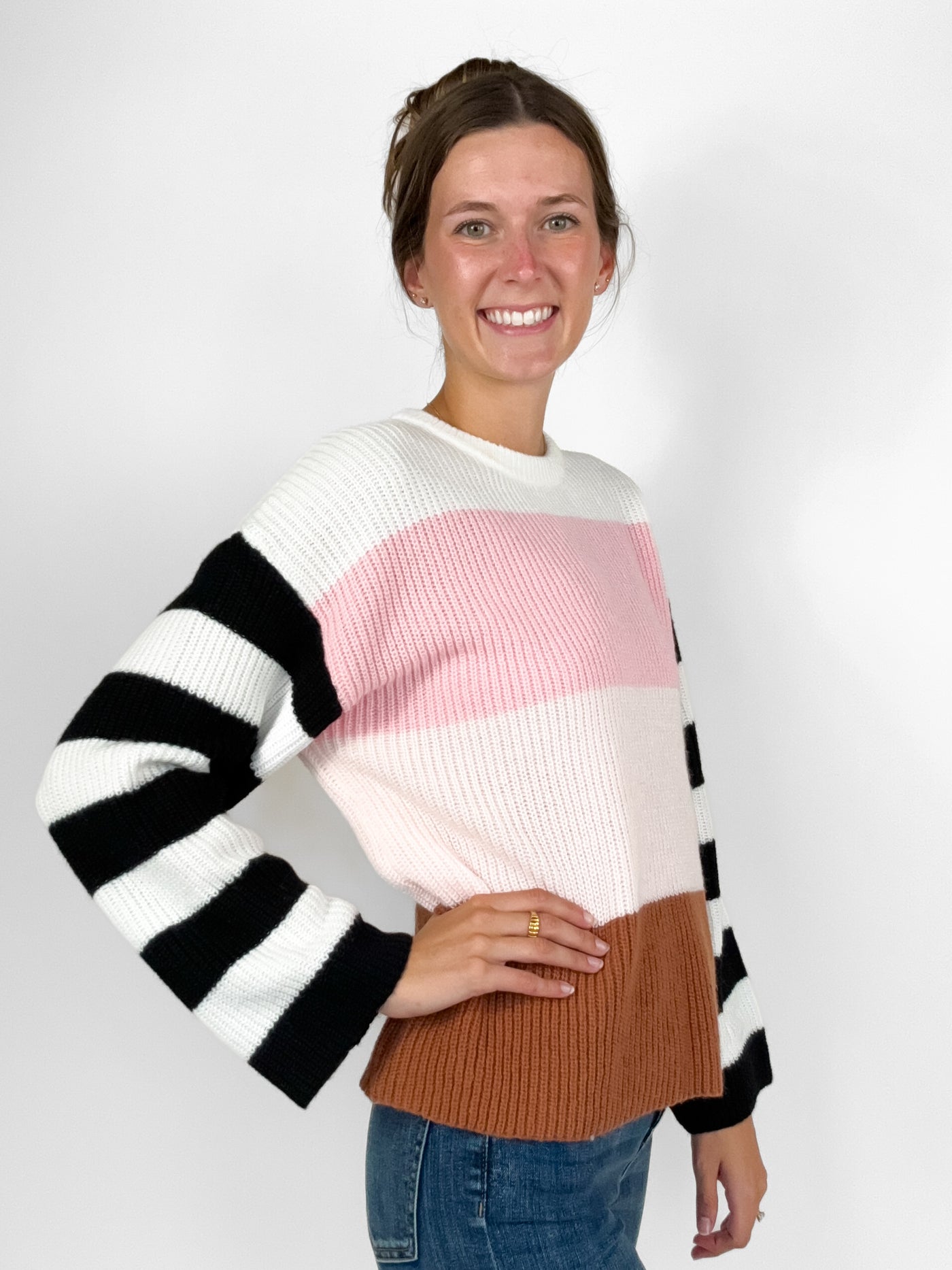 Colorblock Striped Sweater